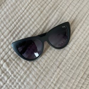 Cat eye black framed Quay sunglasses